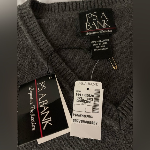 Sweaters, JOS. A. BANK, size L, color gray - Picture 3 of 3
